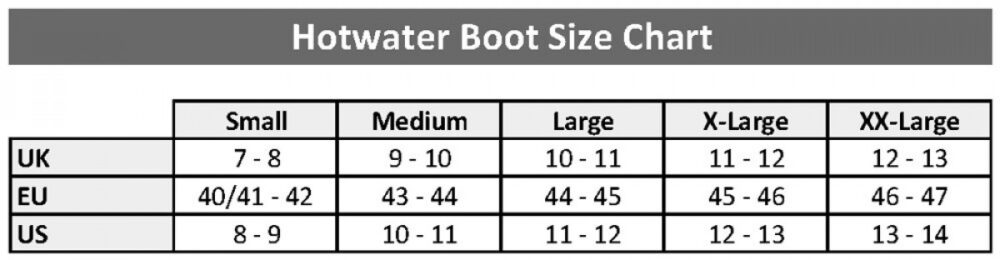 hotwater boots Size